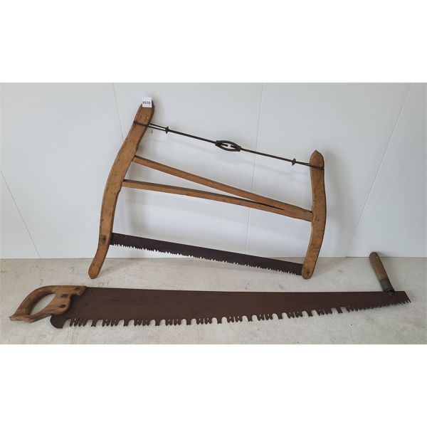 LOT OF 2 - 2-MAN CROSSCUT SAW & BUCKSAW