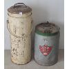 Image 1 : LOT OF 2 - GSW EUREKA HOT DIPPED WARE CAN & WHEAT CAN W/ LID 