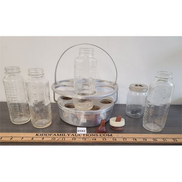 PYREX GLASS BOTTLE WARMER Kidd Family Auctions