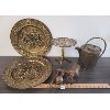 Image 1 : LOT OF 5 - BRASS PLANT STAND - PLATES - WATERING CAN ETC