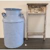 Image 1 : LOT OF 2 - CITY DAIRY CO. TORONTO MILK CAN & ECONOMY WASHBOARD 