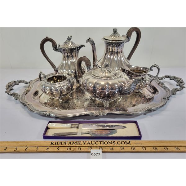 SILVER PLATE TEA SET