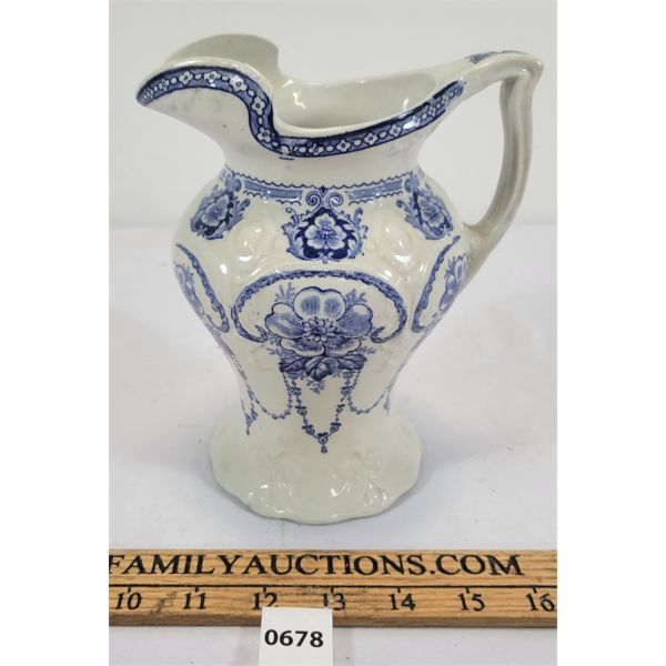 DUDSON WILCOX & TILL CARNATION BLUE PITCHER