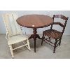 Image 1 : LOT OF 3 - TABLE,  ROCKING CHAIR  ETC
