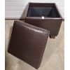 Image 2 : LOT OF 3 - SADDLE BAR STOOLS AND STORAGE FOOT STOOL