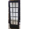 Image 1 : 15 PANEL WOOD DOOR WITH MIRRORED PANES