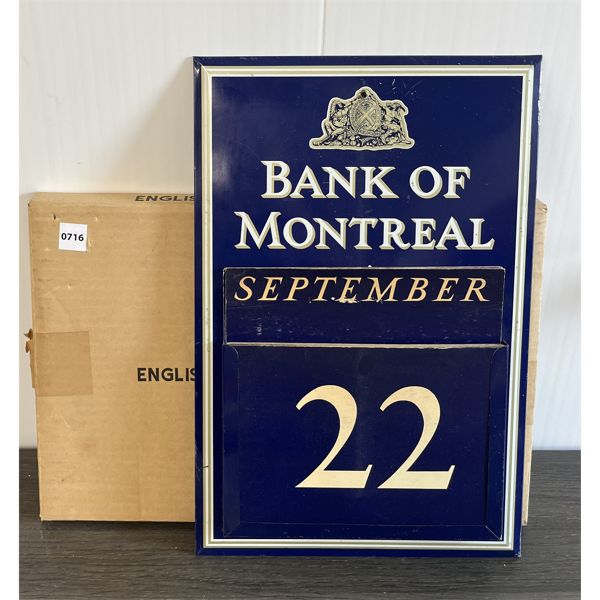 BANK OF MONTREAL DISPLAY CALENDAR - W/ ORIG BOX