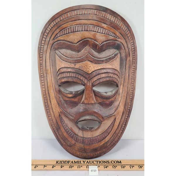AFRICAN HAND CARVED WOODEN MASK