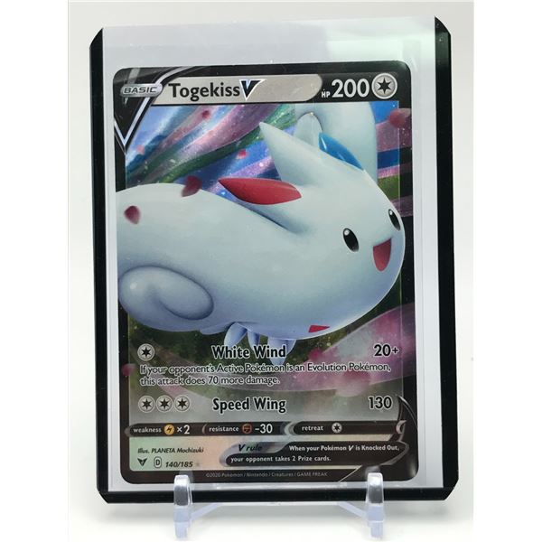 2020 Pokemon Sword & Shield Vivid Voltage Full Art Ultra Rare Holofoil #140 Togekiss V