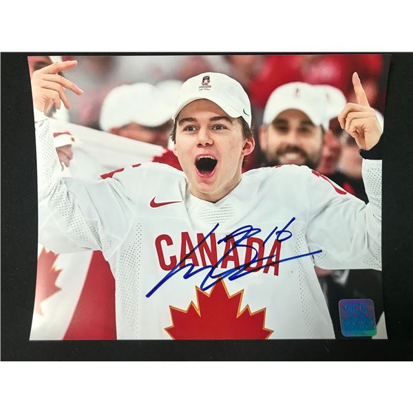 CONNOR BEDARD SIGNED TEAM CANADA 8 X 10 (GCG HOLO)