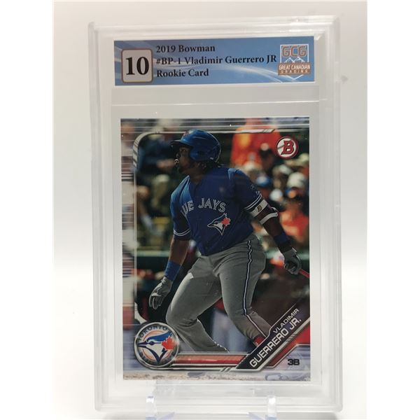 2019 BOWMAN #BP-1 VLADIMIR GUERRERO JR. ROOKIE CARD GCG GRADED 10