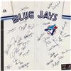 Image 2 : 1992 WORLD SERIES CHAMPION TORONTO BLUE JAYS TEAM SIGNED AND FRAMED JERSEY (FROZEN POND COA)