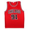 Image 3 : DENNIS RODMAN SIGNED CHICAGO BULLS BASKETBALL JERSEY (BECKETT COA)