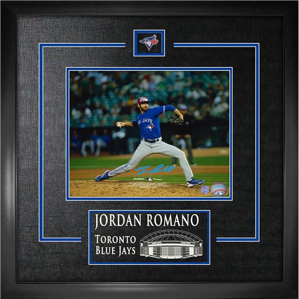 JORDAN ROMANO SIGNED 8X10 FRAMED ETCHED MAT PHOTO  (FRAMEWORK COA)