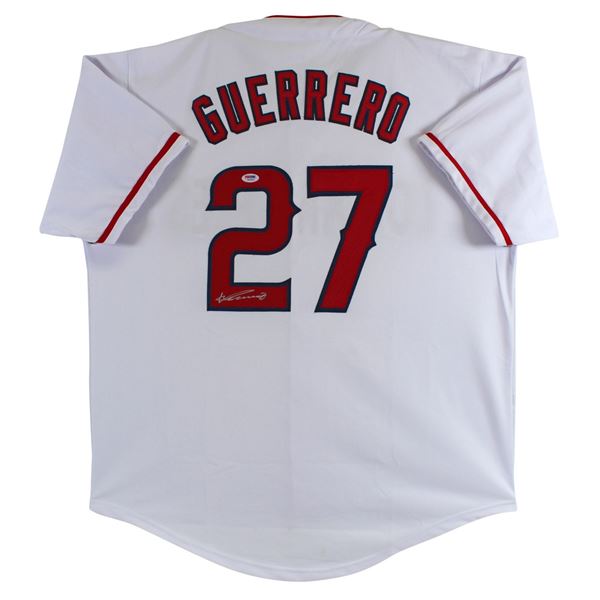 VLADIMIR GUERRERO SR. SIGNED L.A ANGELS JERSEY (PSA COA)