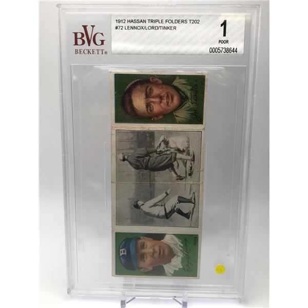 1912 HASSAN TRIPLE FOLDERS T2020 (LENNOX/ORD/TINKLER) BECKETT 1