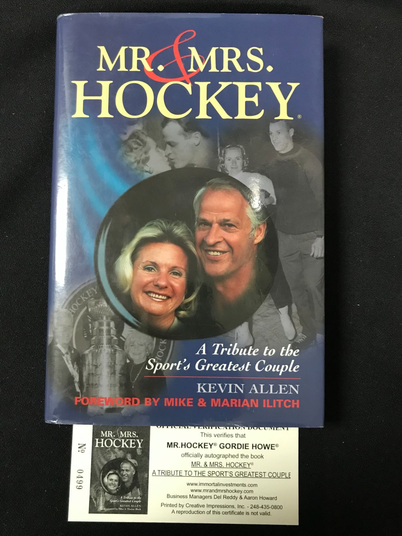 Colleen Howe MR. & MRS. HOCKEY BOOK SIGNED BY BOTH GORDIE AND COLLEEN HOWE