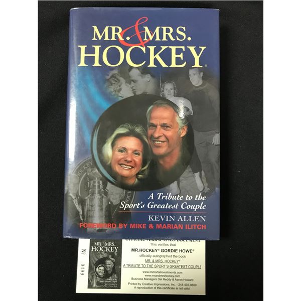 MR. & MRS. HOCKEY BOOK SIGNED BY BOTH GORDIE AND COLLEEN HOWE