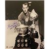 Image 1 : GORDIE HOWE SIGNED HART TROPHY 11 X 14 (FROZEN POND COA)