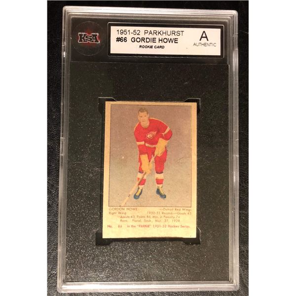 1951-52 PARKHURST GORDIE HOWE ROOKIE CARD (KSA A)