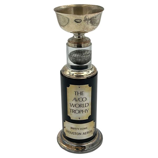 Marty Howe's 1975 Houston Aeros WHA Champions Avco World Trophy