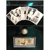 Image 4 : LARGE CUSTOM FRAMED MARILYN MUNROE DISPLAY (925 SILVER, UNCUT STAMP SHEET CARDS, ID)