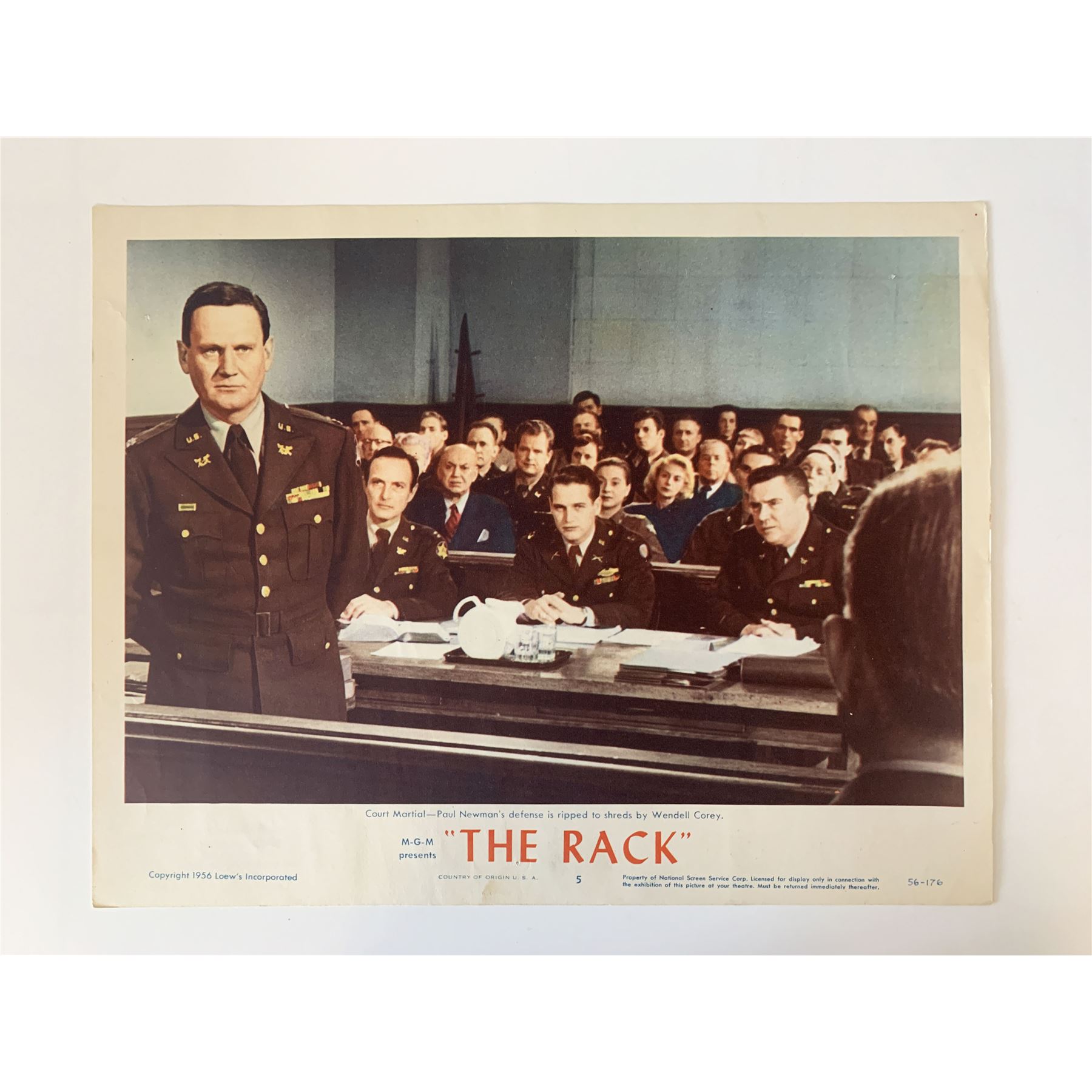 The Rack original 1956 vintage lobby card