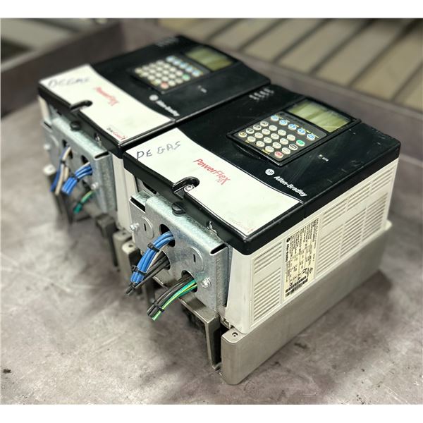 (2) Allen-Bradley #20A D 5P0 A 3 AYNNEG0 PowerFlex 70 Drives