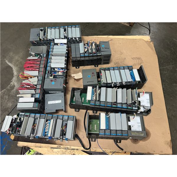 Lot of Allen Bradley Racks w/Cards, Power Supplies (skid not included)