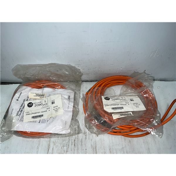 Lot of (2) New? Allen-Bradley #2090-CPWM7DF-16AA09 Ser A Cables