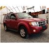 Image 8 : D4 --  2008 FORD ESCAPE XLT AWD, Red, 218267 KM
