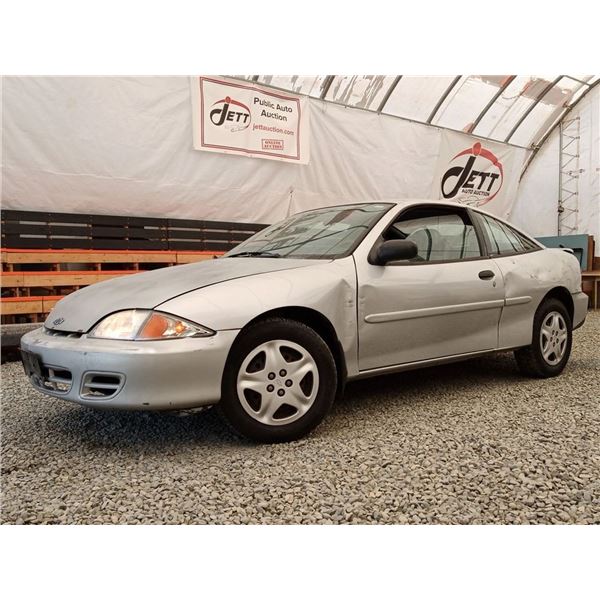 A12D --  2001 CHEVROLET CAVALIER, Silver, 354390 KM