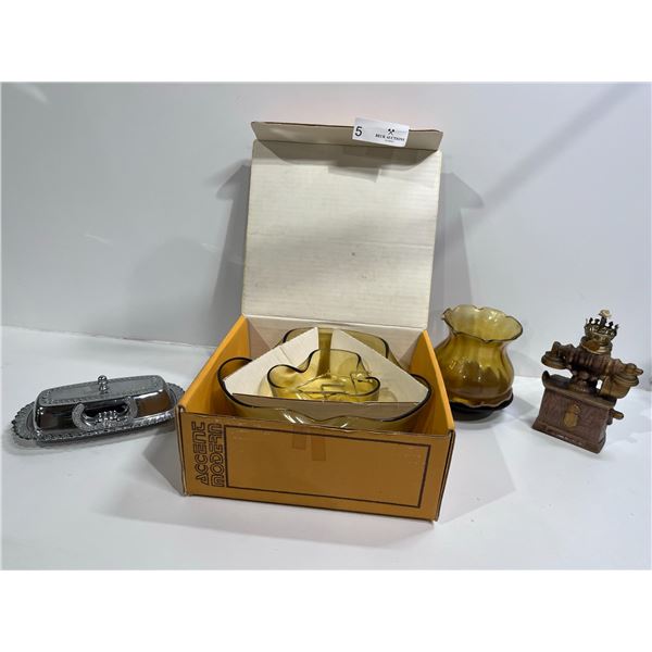 3 pics Chip & Dip Set with oil candle