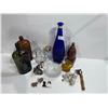 Image 1 : Blue Glass vase With various glassware