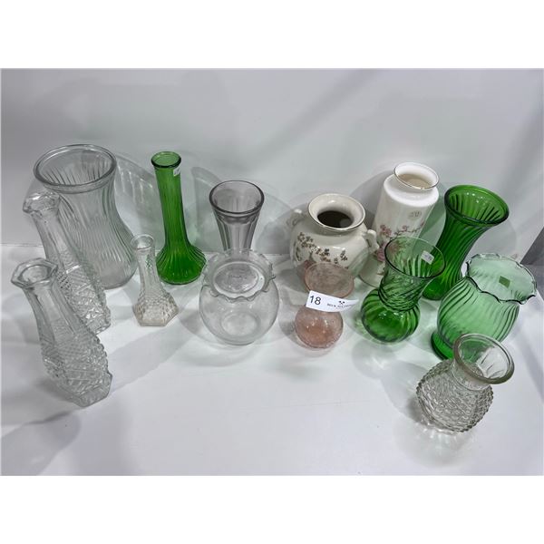 Various flower vases