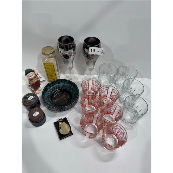 Glass cups & Candle Holder