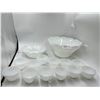Image 1 : Vintage Milk Glass Punch Bowl Set