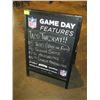 Image 1 : NFL SANDWICH BOARD SIGN W/CHALKBOARD