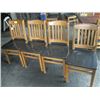Image 1 : 4 SOLID WOOD CHAIRS
