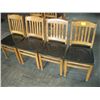 Image 1 : SET OF 4 SOLID WOOD CHAIRS