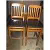 Image 1 : PAIR OF WOODEN BAR STOOLS