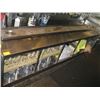 Image 1 : LONG STAINLESS STEEL 10' LOW TABLE W/SHELVES