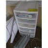 Image 2 : MISC. OFFICE ITEMS, CLIPBOARDS, PLASTIC STORAGE DRAWER, CORKBOARDS, ETC.