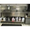 Image 2 : QUEST 3 BIN SINK W/LOWER SHELF & LONG TABLE W/DRAWER, APPROX. 12'6" LONG