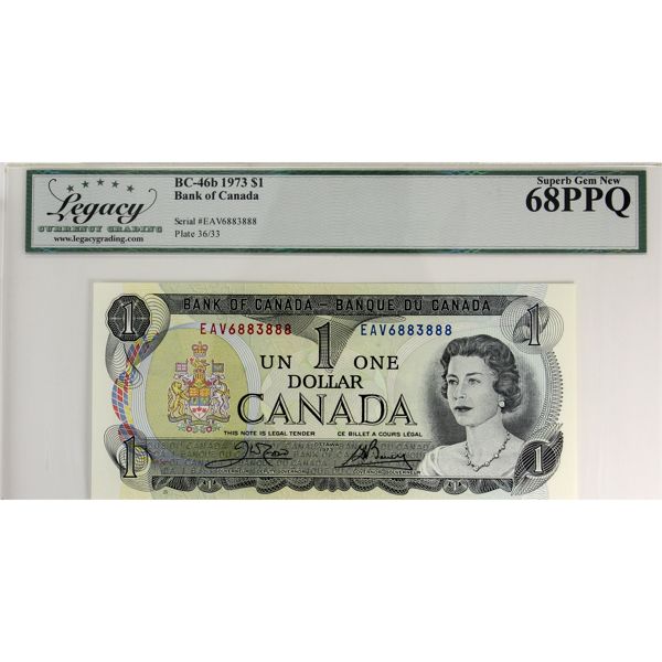 BC-46b 1973 $1 Legacy GEM UNC68 PPQ Crow-Bouey SN: EAV6883888