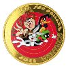 Image 2 : 2015 $100 Bugs Bunny and Friends 14KT Looney Tunes Gold Coin with Pocket Watch in Deluxe Display
