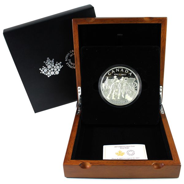 2017 $100 Vimy Ridge 100th Anniversary 10oz Fine Silver Coin. #560 of only 750! (Tax Exempt)