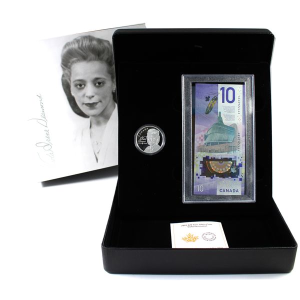 2019 $20 & $10 Viola Desmond, 2-Piece Set Including FTY Note & Fine Silver Coin (Tax Exempt)