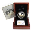 Image 1 : 2021 $1 140th Anniversary-Trans-Canadian Railway Fine Silver w/ Selective Gold Plating (Tax Exempt)
