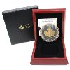 Image 1 : 2021 $50 Maple Leaves in Motion Fine Silver w/ Selective Yellow & Rose-Gold Plating (Tax Exempt)